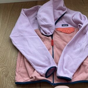 Patagonia Kids' Pink and Peach Fleece Jacket